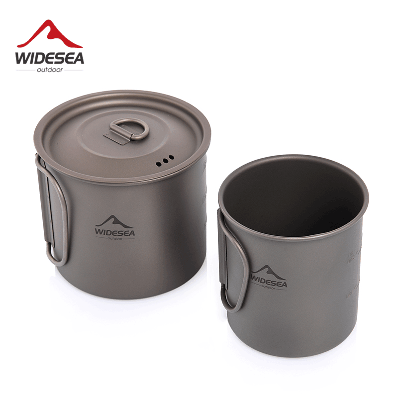 Quechua Camping Cooking Set - Taza de titanio Widesea para camping,