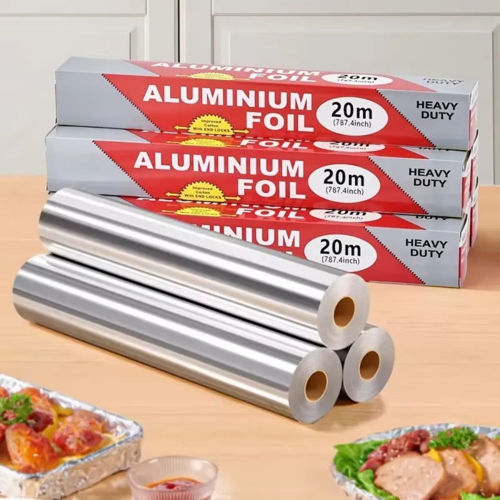 Aluminum Foil Heavy Duty - Papel de Aluminio Desechable para Cocina,