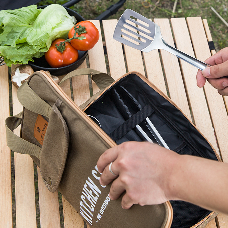 Camping Cooking Windscreen - Juego de Utensilios de Cocina para