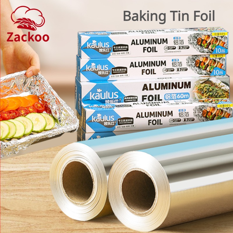 Aluminum Foil Heavy Duty - Zackoo-papel de aluminio para hornear, 10/20/40M,