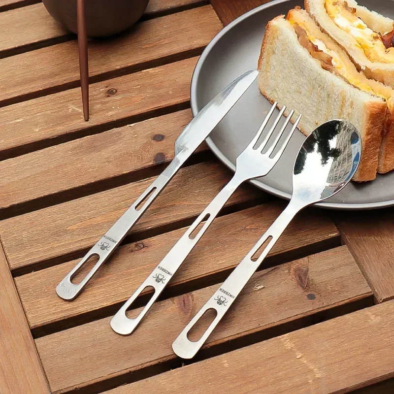 Camping Cooking Kit - HWZBBEN-Juego de tenedor y cuchara de