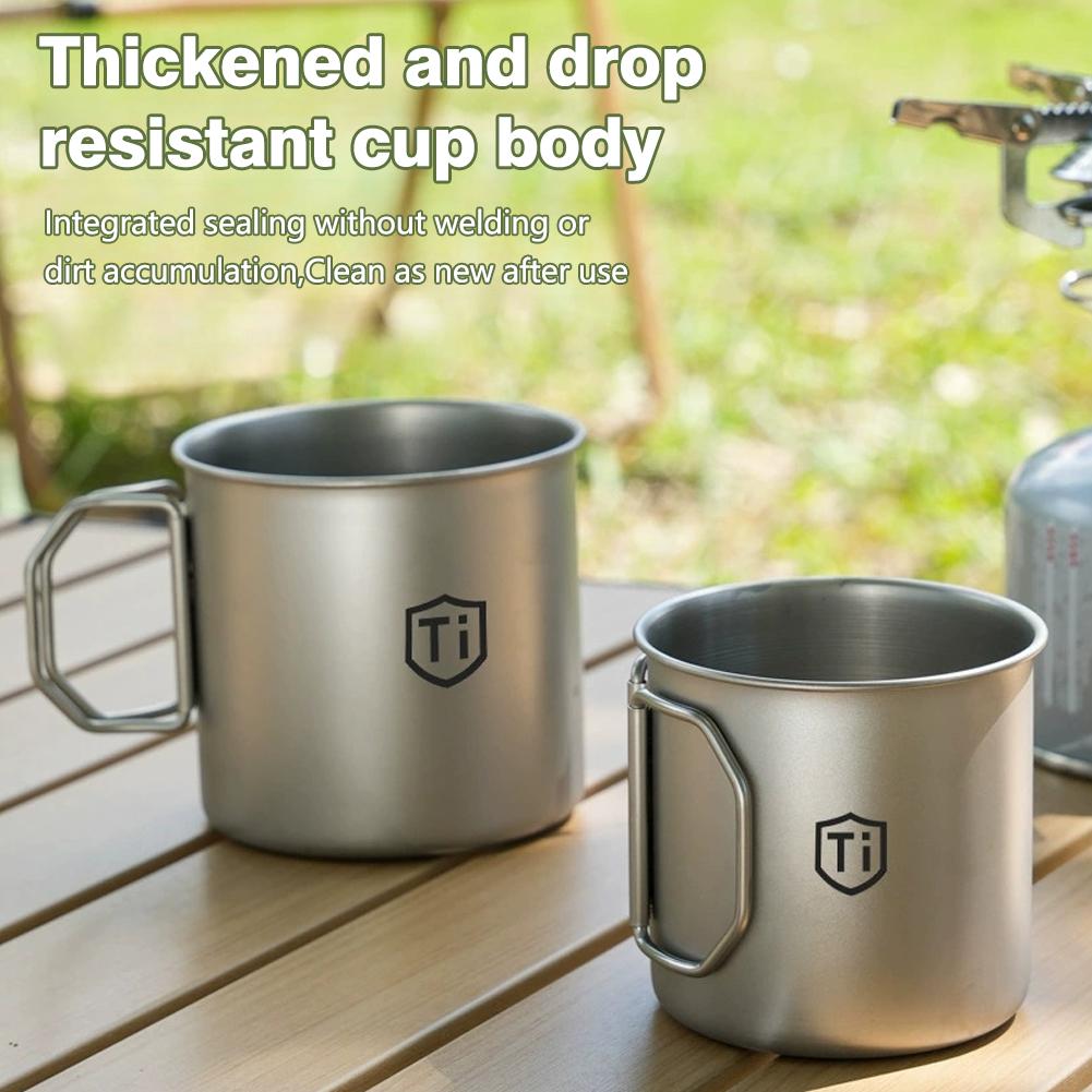 Quechua Camping Cooking Set - Taza de titanio para acampar, vajilla