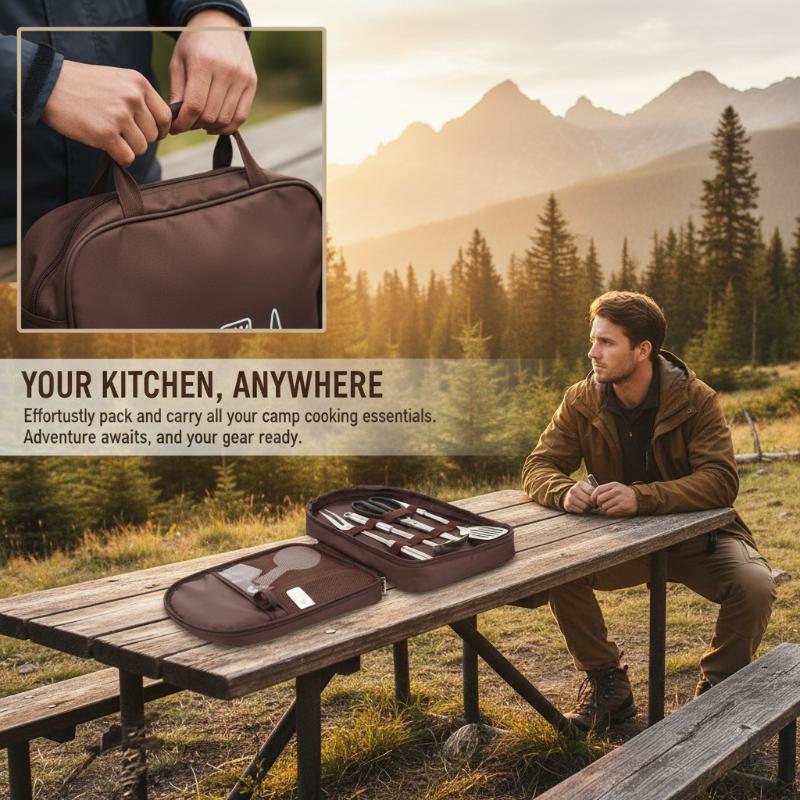 Camping Cooking Utensil Bag - Bolsa de cocina para exteriores, bolsa