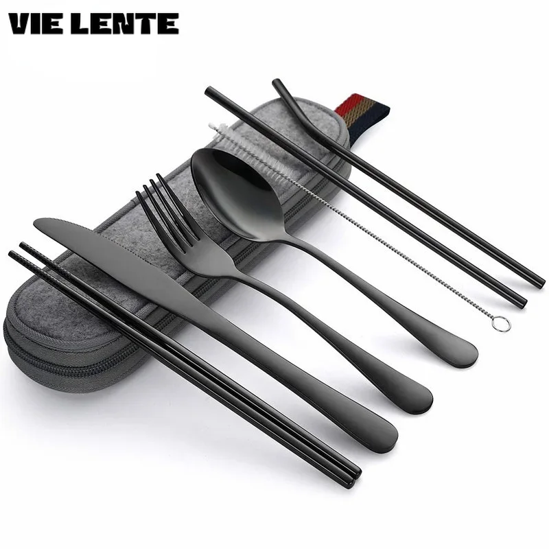Camping Cooking Cutlery Set - 8 unids/set vajilla juego de cubiertos
