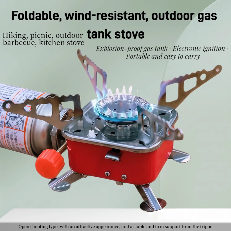 Camping Cooking Windscreen - Mini Estufa Cuadrada Portátil para Exteriores,