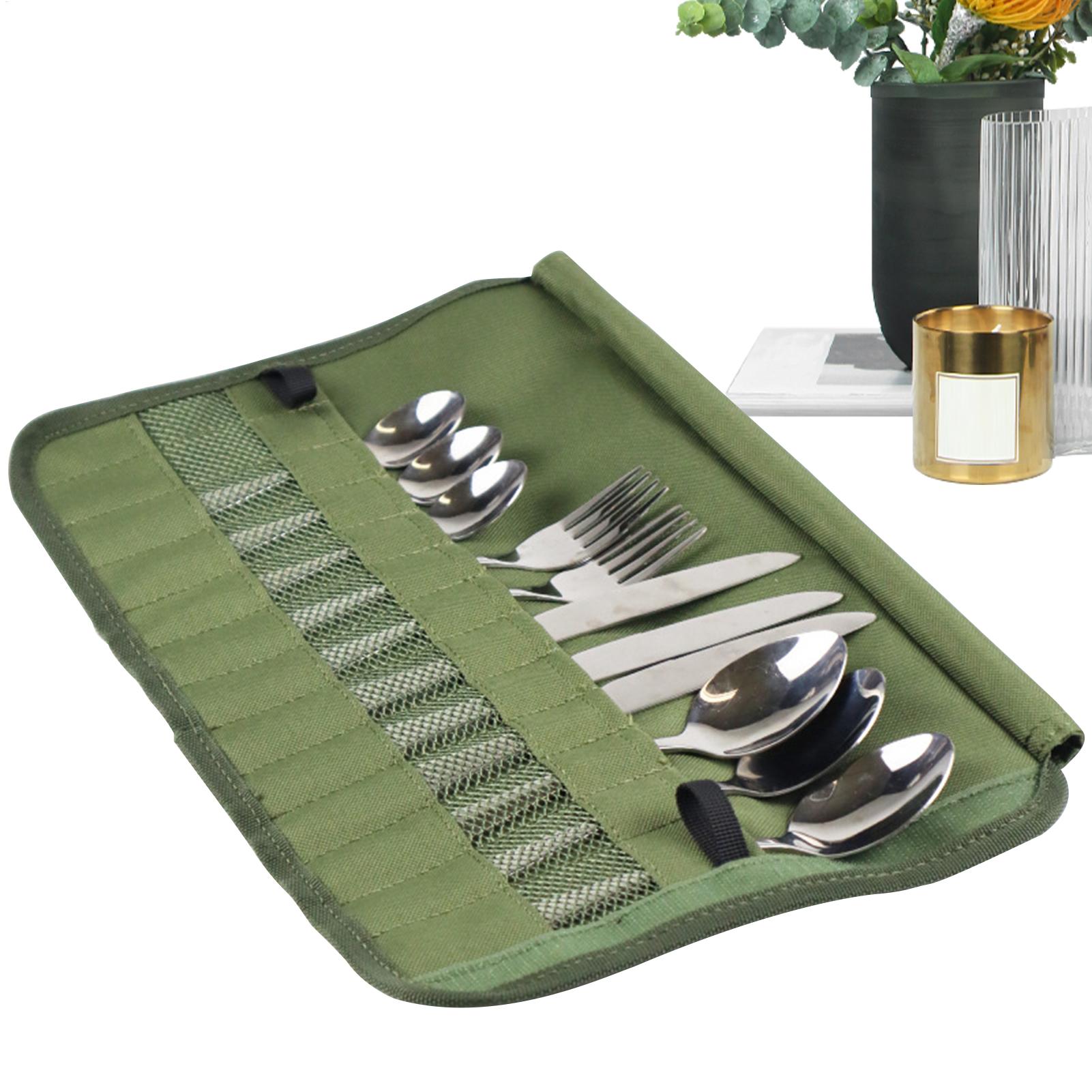 Camping Cooking Utensil Bag - Bolsa enrollable para utensilios de camping,