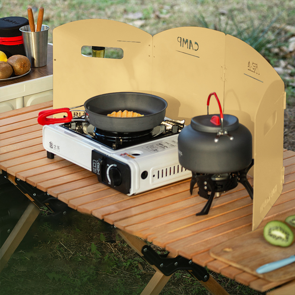 Camping Cooking Windscreen - Parabrisas plegable para estufa de Gas