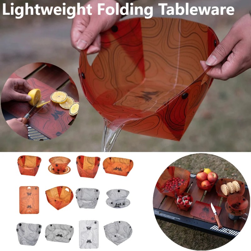 Camping Cooking Unit - Vajilla plegable para acampar, cuenco portátil,