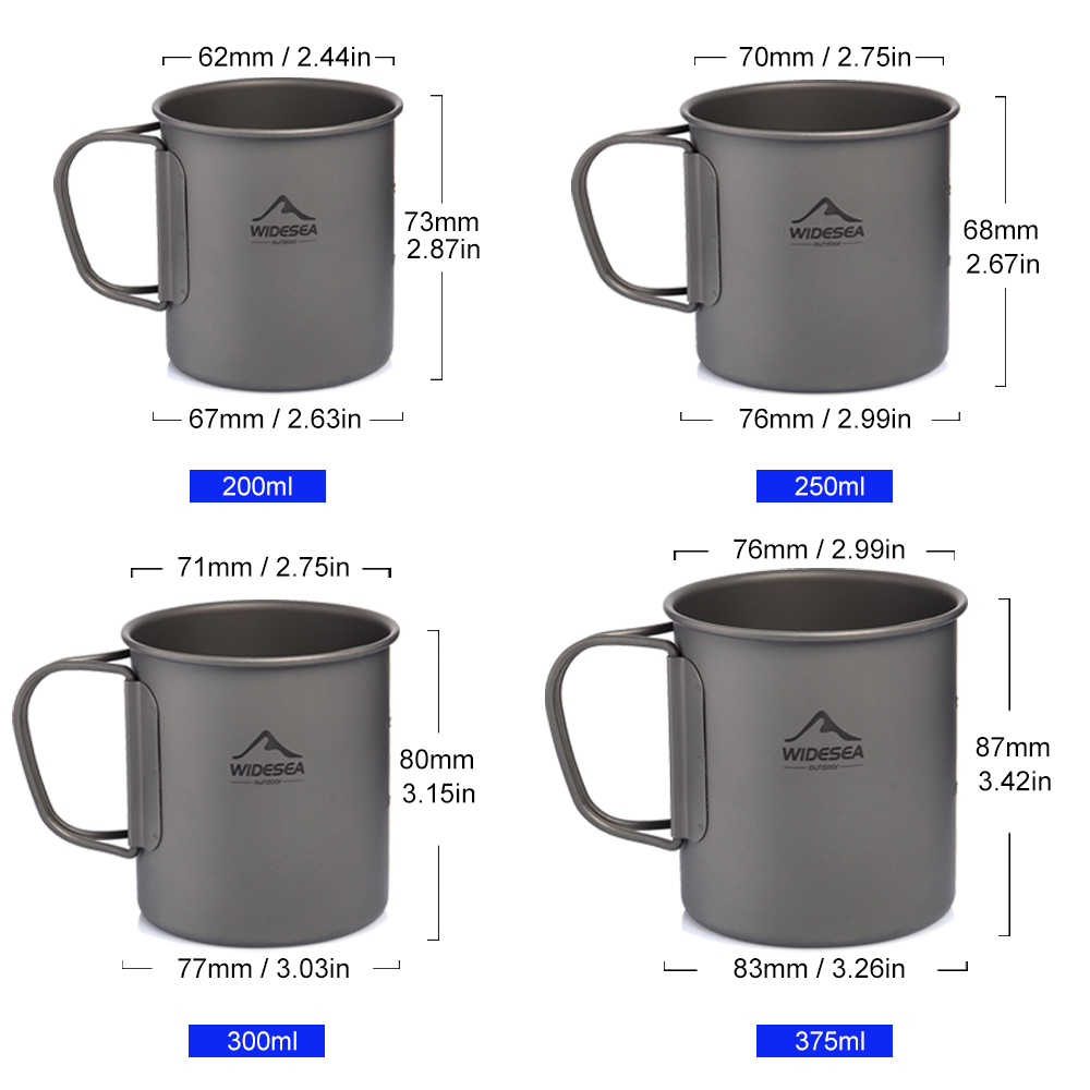 Taza de titanio Widesea para c - Quechua Camping Cooking Set reseña y precio