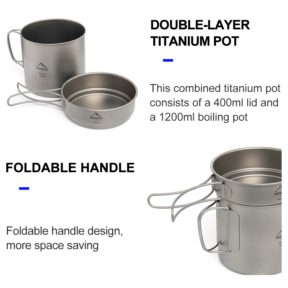 Widesea Olla de camping ultral - Camping Cooking Kit reseña y precio