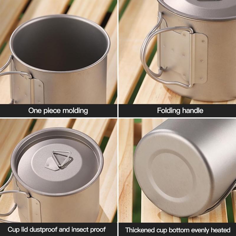 Taza de camping de titanio con - Camping Cooking Unit reseña y precio