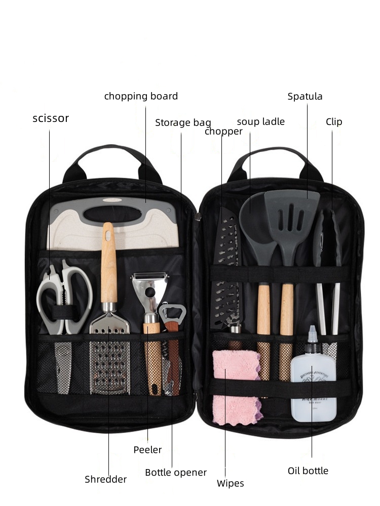 Juego de utensilios de cocina  - Camping Cooking Utensil Bag reseña y precio