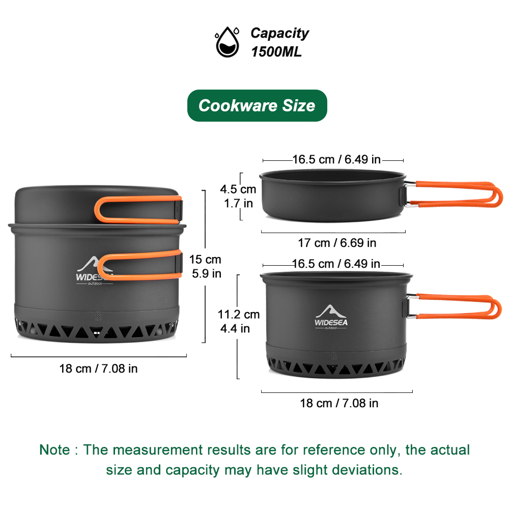 Vajilla para acampar, juego de - Camping Cooking Kit reseña y precio