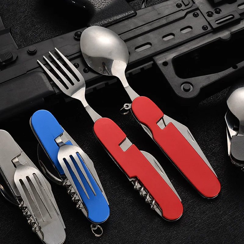 Vajilla plegable 4 en 1, utens - Camping Cooking Knives reseña y precio