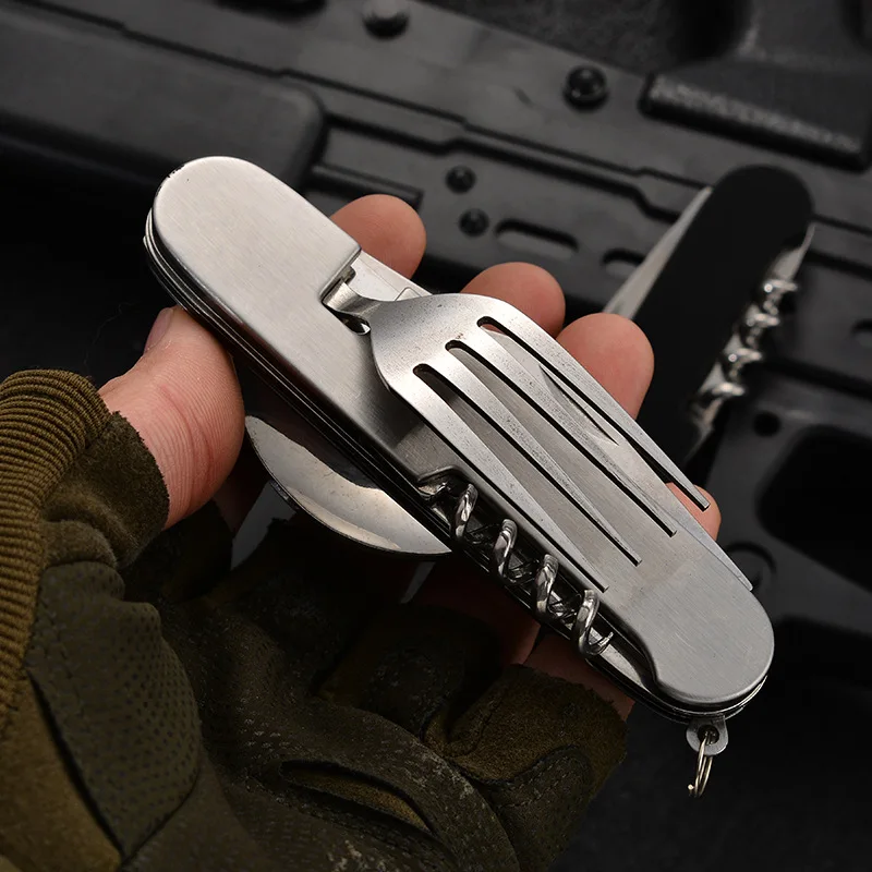 Vajilla plegable 4 en 1, utens - Camping Cooking Knives reseña y precio