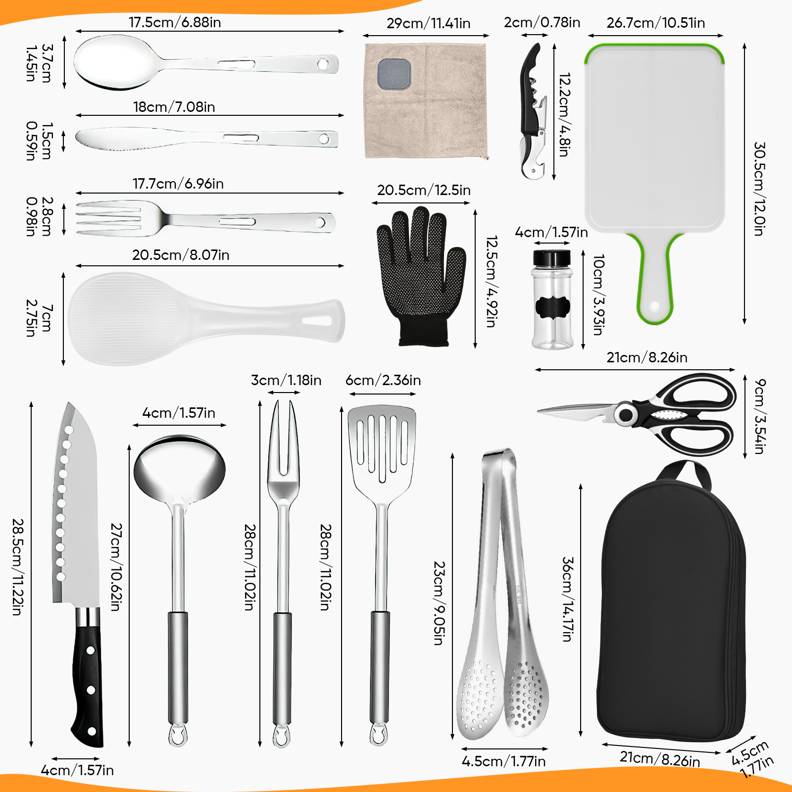Juego de utensilios de cocina  - Camping Cooking Must Haves reseña y precio