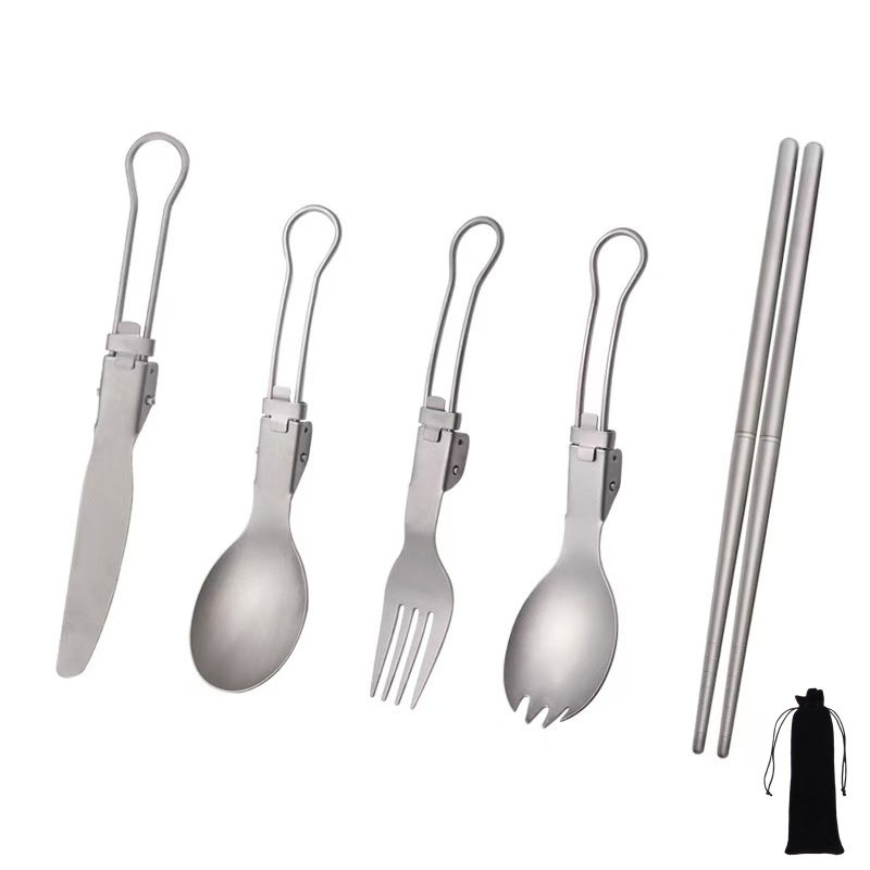 Juego de Cubiertos Plegables d - Camping Cooking Cutlery Set reseña y precio