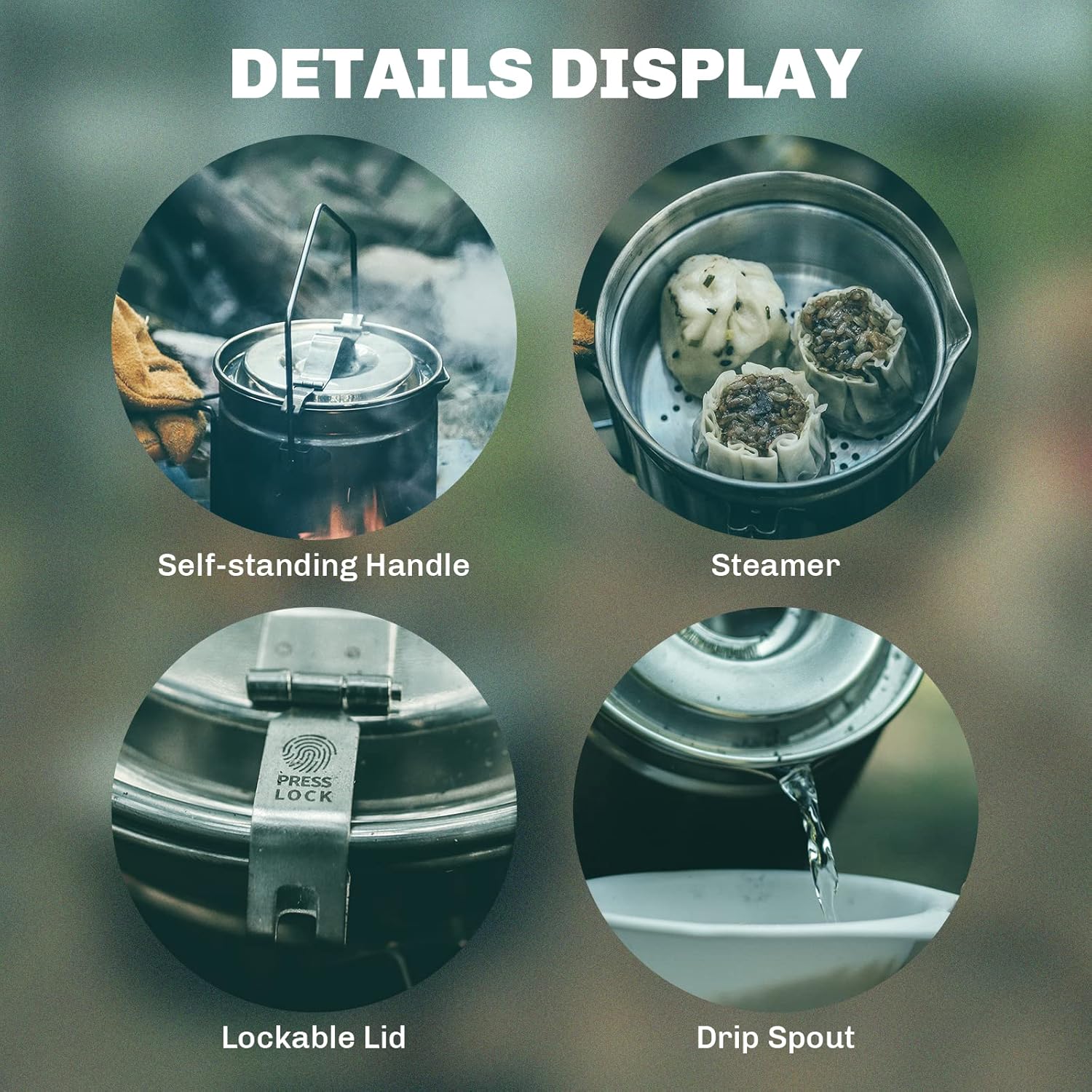 Olla de vapor de acero inoxida - Camping Cooking Unit reseña y precio