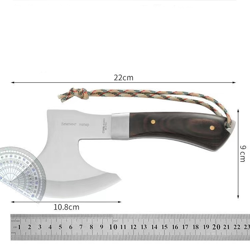 Hacha de corte en madera portá - Camping Cooking Knives reseña y precio