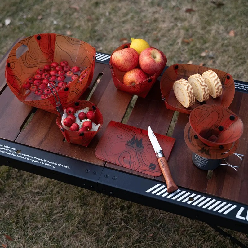 Vajilla plegable para acampar, - Camping Cooking Unit reseña y precio